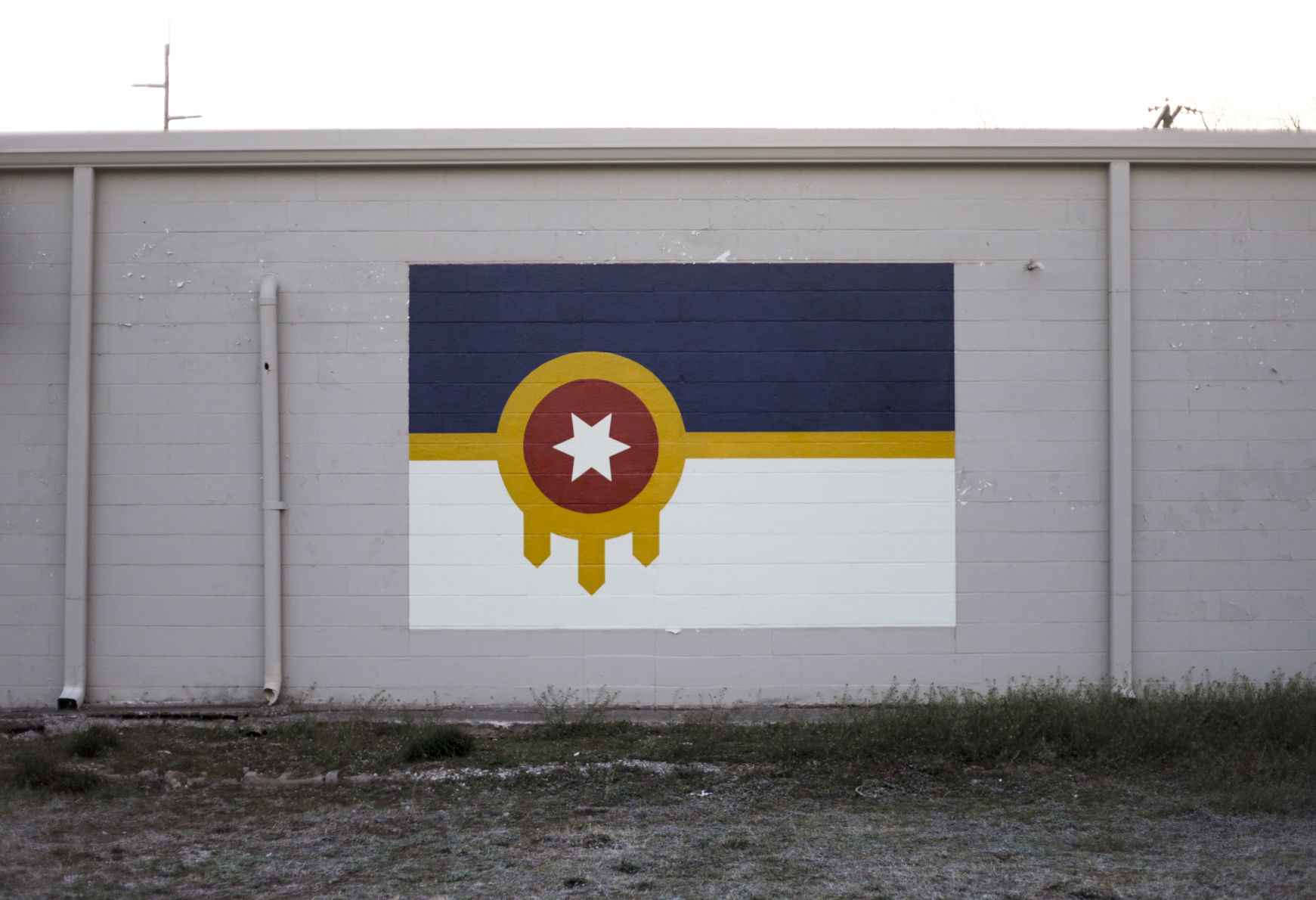Tulsa flag mural